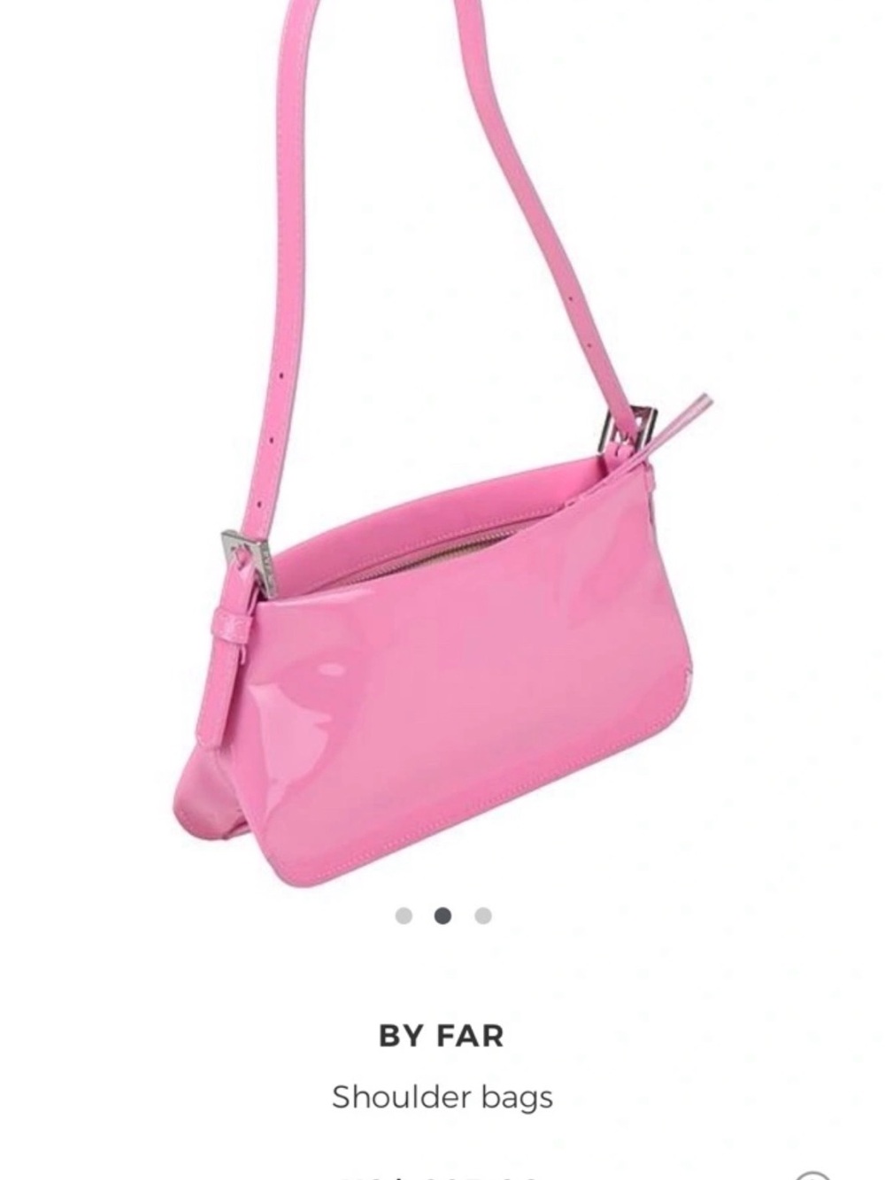 BY FAR Barbie Pink Patent Shoulder Bag